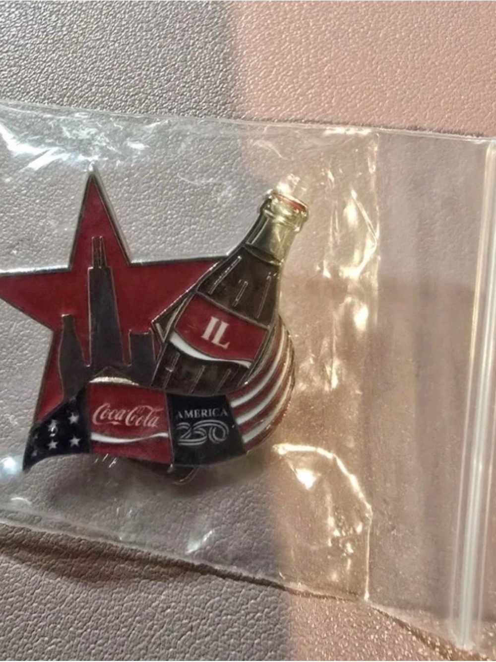 Coca-Cola Illinois America 250 Commemorative Pin